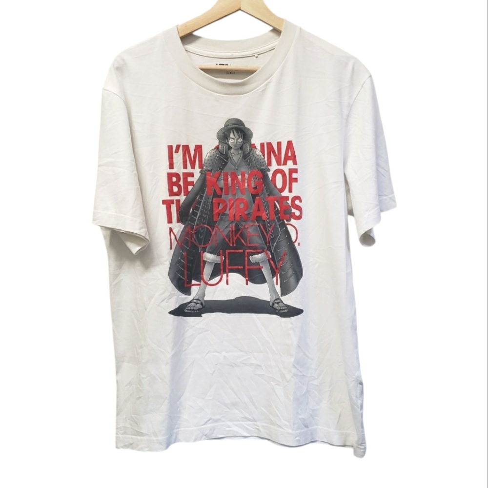 Uniqlo One Piece T Shirt Archive Monkey D Luffy King of Pirates Y2K Manga Size M